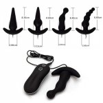 10 Frequency Vibrating Anal Plug Prostate Massager, Gay Butt Plug Sex Toys Silicone Anal beads Vibrator, Erotic Toys For Men