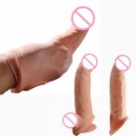 Soft Silicone Penis Extender Reusable Condoms Penis Sleeve Dick Dildo Penis Enlargement Delay Ejaculation Adult Sex Toys For Men