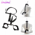 Erotic Toys Bondage Harness SM Halter Neck Restraints Handcuffs For Furniture Sex for Couples Femdom Pu Fetish Slave Games