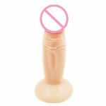 camaTech 11CM/4.5 inch Realistic Flesh Mini Silicone Dildo Masturbator G-Spot Anal Plug Pussy Penis Suction Cup Butt Toy Sex Toy