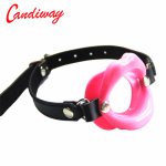 candiway Erotic Lip Gags Opening Mouth O Ring BDSM Sexy Oral Sex Gag Bondage Restraints Fetish Slave Adult Sex Toy For Couples