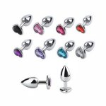 Heart-Shaped Butt Plug Sex Toys Stainless Smooth Anal Plug Crystal Jewelry Trainer For Women/Man Anal DildoAdults Sexy Shop