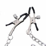 No Dildo Vibrator Style Stainless Steel Metal Chain Nipple Clip Nipple Clamps Sexy Pussy Erotic Adult Toys Accessories Sex Shop