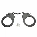 HanHaoBird Magical Sexy black metal handcuffs Can be unlocked Bondage handcuffs Adult Games toys for Men Couples