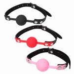 Silicone Sexy Ball Gag Slave Harness Bondage BDSM Fetish Mouth Restraints Toy