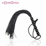 Sex Shop Leather Sex Whip Fetish Spanking BDSM Bondage Beads Whip Sex Slave Whip Sex Toys For Adult Couples Woman Flirting Toys