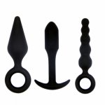 3 Types Silicone Anal Plug Butt Plug Open Expander Dildo Prostate Massager Anal Dilator Male Masturbator Men Couples Gay Sex Toy