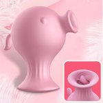 Pea Clitoris Vibrator Sucking & Tongue Licking 7 Modes Vagina Double Stimulator Masturbator Massager Adult Sex Toy for Women