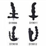 4 Model Black Soft Silicone Electric Massager Beads Anal Vibrator Anal Butt Plug Prostate Massage Masturbation Adult Sex Toys.