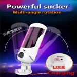 Full Automatic Rotation Telescopic Male Masturbator adult pussy sex toys real vagina sucking intelligent voice vibrator for men