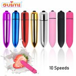 Mini Bullet Vibrator 1/10 Speeds G-Spot Vagina Vibrator Clitoris Stimulator Masturbator Female Massager Adult Sex Toy for Women