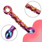 Female Masturbation Vagina Massage Fake Long Penis Cock Crystal Glass Dildo Anal Stimulation Buttle Anal Plug Sex Toys for Women