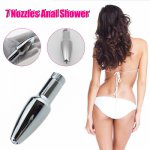 Meselo Stainless Steel Anal Plug Anal Vaginal Shower Douche Enemas Irrigation Cleaner Butt Plug Erotic Sex Toys For Couples