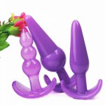 3pcs beads Butt Plug sex toy for women men nightlife unisex anchor backyard Stimulating Anal plug adult products masturbator