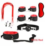 Bondage Set Sexy Lingerie Toys for Adults Women Men Porno Sex Handcuffs Nipple Clamps Whip Mouth Gag Sex Mask Anal Plug