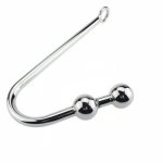 30*250mm Double Ball Anal Hook Bead Stainless Steel Butt Plug Anal Prostate Massager Erotic Toys Sex Toys for Men Women