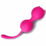 Kegel testicle silicone vagina exercise compact vagina climax massage product sex toy vibrator for women's recovery after heat