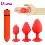 Sex Anal Plug Sex Toys With Powerful Bullet Vagina Vibrator for Women Anal Toys With Powerful Bullet for Adults Men