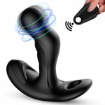 360° Rotating Prostate Massager Dual Motors Vibrator Wireless Remote Control Anal Plug Masturbator Adult Sex Toys for Woman Man