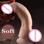 Super Soft Silicone Penis Dildo Powerful Suction Cup G Spot Stimulation Long Dildo Female Masturbator Massager Soft Dick Dildo.