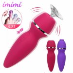 2 in 1 Nipple Sucking Vibrator For Adult Masturbator Multi-frequency Sex Oral Clit Sucker Stimulate Vibrators Sex Toys for Women