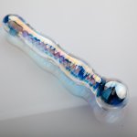 New Colorful Crystal Pyrex Glass Dildo Anal Beads Butt Plug Female Masturbation Beauty Dildos 180*40mm Long Fake Penis Sex Toys