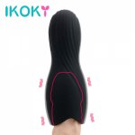 IKOKY 10 Modes Penis Delay Trainer Delay Ejaculation Penis Vibrator Sex Toys For Men Male Masturbator Glans Stimulator Massager