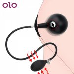 OLO Inflatable Anal Plug With Metal Ball Expandable Butt Dilator Dildo Pump Adult Products Prostate Massager Sex Toys for Women