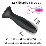 Anal Bullet Vibrator For Male Women Vaginal Prostate Massager Powerful Butt Plug Silicone Vibrating Anal Plug Sex Toy For Adult