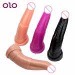 OLO Elephant Nose Dildo Realistic Huge Penis Real Dick Prostate Massage Artificial Cock Sex Toys for Woman Anal Plug