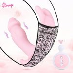 Wearable Butterfly Dildo Vibrator G Spot Clitoral Stimulator Massager Wireless Rechargable Sex Toy For Women Masturbator