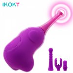 Ikoky, IKOKY High Frequency Cute Elephant Vibrator Sex Toys for Women 3 Heads Dildo Masturbator 10 Modes Vagina Clitoris Stimulator