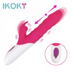 Ikoky, IKOKY Telescopic G spot Dildo Vibrator Sex Toys for woman Female Masturbation Rabbit Vibrator