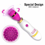 Mini Rabbit Vibrators for Women 12 Speed AV Stick Wand Rotation Clitoris Stimulation G-Spot Vibrator flirting Sex Toys For Woman