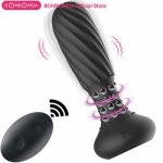 Rotating Anal Beads Vibrator Prostate Massager For Men Wireless Remote Control Anal Plug Butt Plug Prostata Stimulator Sex Toys