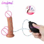 Realistic Huge Inflatable Dildo for Female Masturbator Ejaculating  Dildo Suction Cup Dick Erotic Anal Sex Toys for Woman