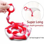 43.89 in Anal Butt Plug Silicone Anal Beads Super Long with Pull Ring Dilatator Ball Ass Massage Anal Buttplug Toys for Adult