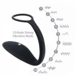 OLO Wearable Sex Toys For Male Wireless Remote Control Penis Ring Anal Plug Vibrator Prostate Massager Vibrator Electric Shock