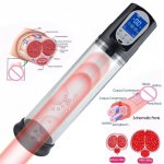 Automatic Penis Pumps Vacuum Pump Sex toys for men Male Penis Enlargement Penile Erection Training Vibrator Cock Extender