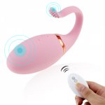 Remote Control Egg Vibrator Mute 10 Speeds Silicone G Spot Kegal Ball Vibrator Vagina Tight Exercise Sex Toy for Women Sex Shop