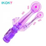 Ikoky, IKOKY Dildo Vibrator Triple Vibration Rabbit Vibrator Erotic Clitoris Vagina Stimulator G-spot Massager Sex Toys for Women