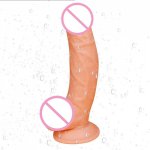 Modi 8.7 Inch Curved Big Dildo Anal Vagina Massager Plug Handsfree Suction Cup Penis Lifelike Butt Pussy Sex Toys For Female