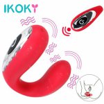 Ikoky, IKOKY Mini Oral Vibrator Blowjob Mouth Vibrator U Type Vagina Massager Clitoris Stimulator Sex Toys for Women Sex Products