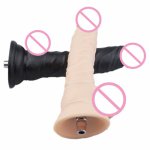 21*5CM FREDORCH 21*15CM  Silicone Dildo Insertable 4CM Diameter Flesh Penis Quick air Connector For Sex Machine