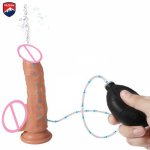 MLSice Sex Toy Squirting Dildo Realistic Ejaculating Cock Suction Cup Penis Spray Water Dildos Erotic Sex Product Shop for Women