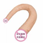 Double Head Tadpole Long Body Huge Dildo Woman Masturbating Toy Realistic Penis Femal G-spot Massager