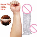 Giant Flesh Dildo Thick Huge Dildo Extreme Big Realistic Crystal Dildo Suction Cup Penis Sex Product For Women Men Gay