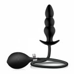 Inflatable Air Pump Male Butt Plug Silicone Expansion Anal Plug Adults Sex Toy for Beginner Women Men Couples