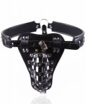 Bdsm Male Cock Penis Cage Leather Chastity Bondage Slave Belt Lockable In Adult Games, Fetish Erotic Sex Toys For Men