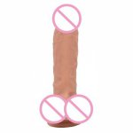 Hyper Realistic Dildo 8 Inch G-Spot Premium Liquid Silicone Penis Dong with Suction Cup